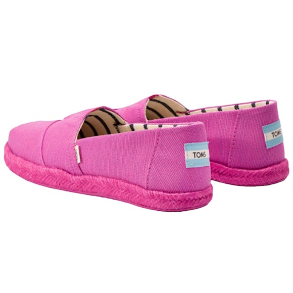 Women’s Tom’s Size 7.5 Red Plum Canvas Alpargata  Espadrilles - Picture 3 of 5